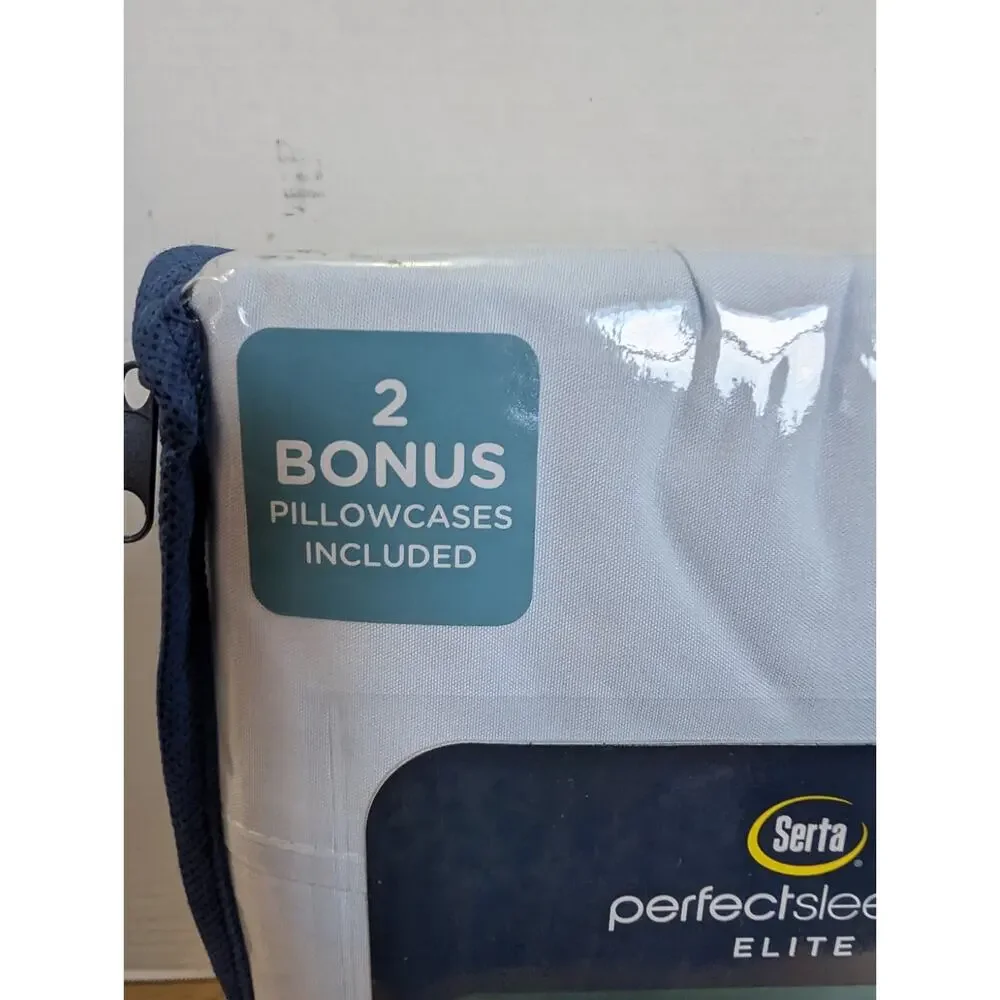 Serta Perfect Sleeper Elite 6 Piece Perfect Cool King Sheet Set Blue NEW